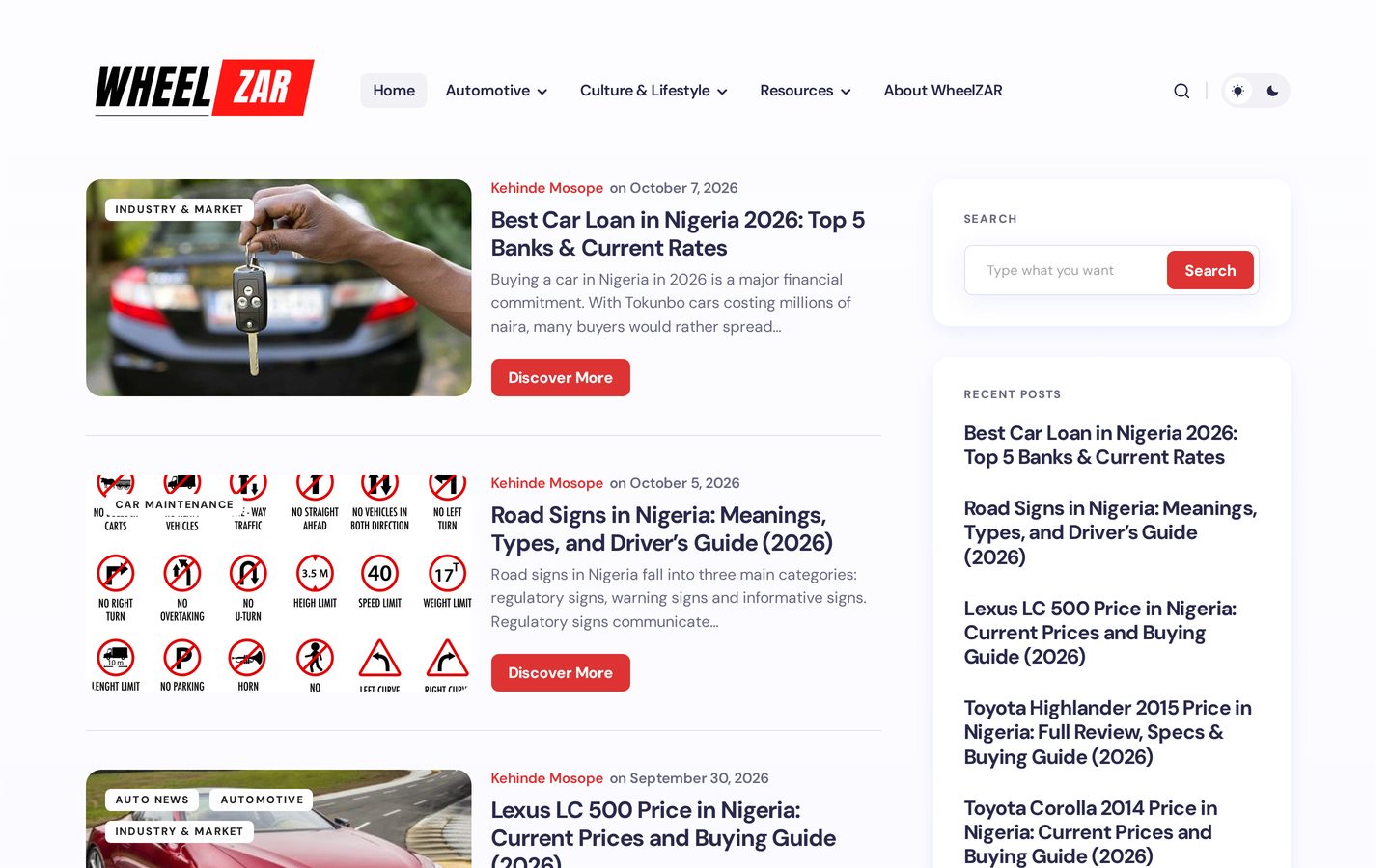 WheelZAR — live site